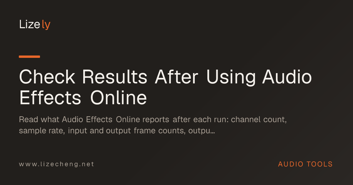 Check Results After Using Audio Effects Online