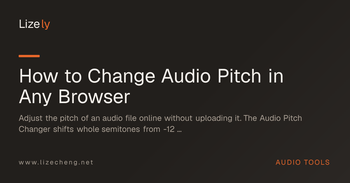 How to Change Audio Pitch in Any Browser