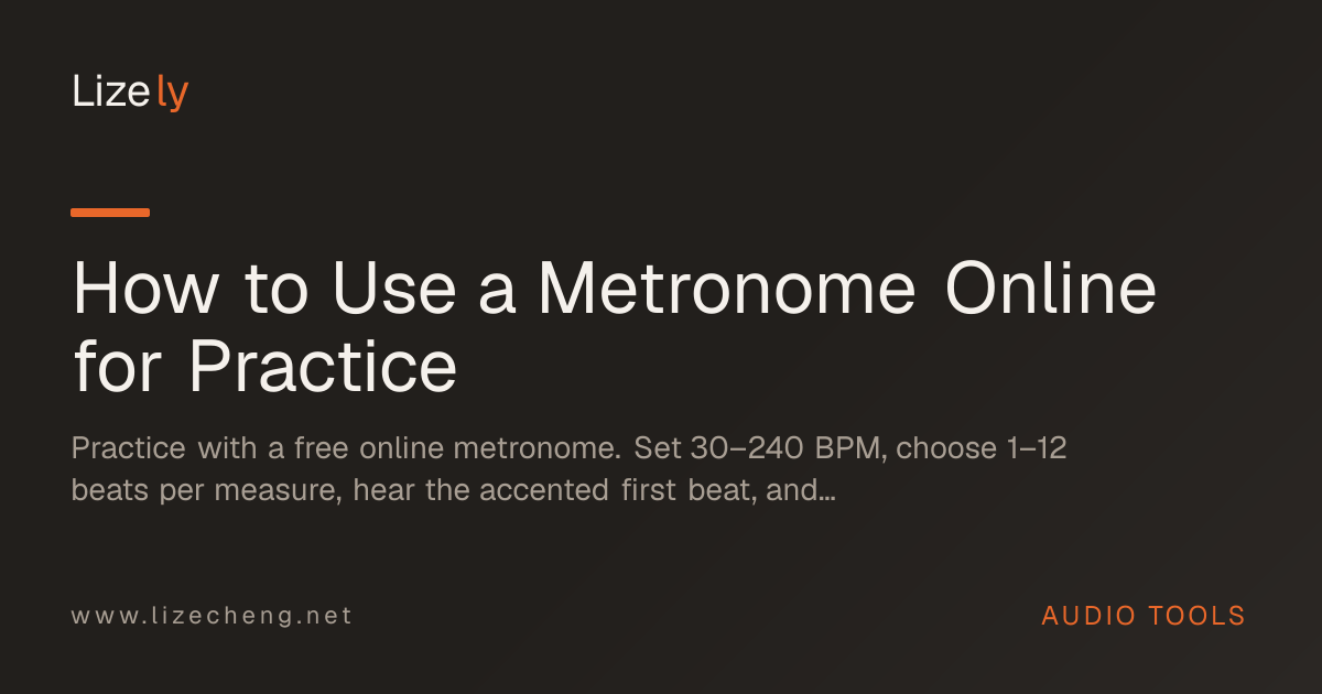 How to Use a Metronome Online for Practice