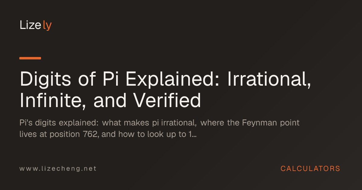 Digits of Pi Explained: Irrational, Infinite, and Verified