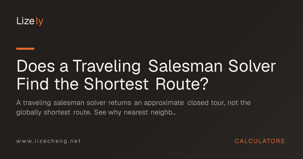 Does a Traveling Salesman Solver Find the Shortest Route?