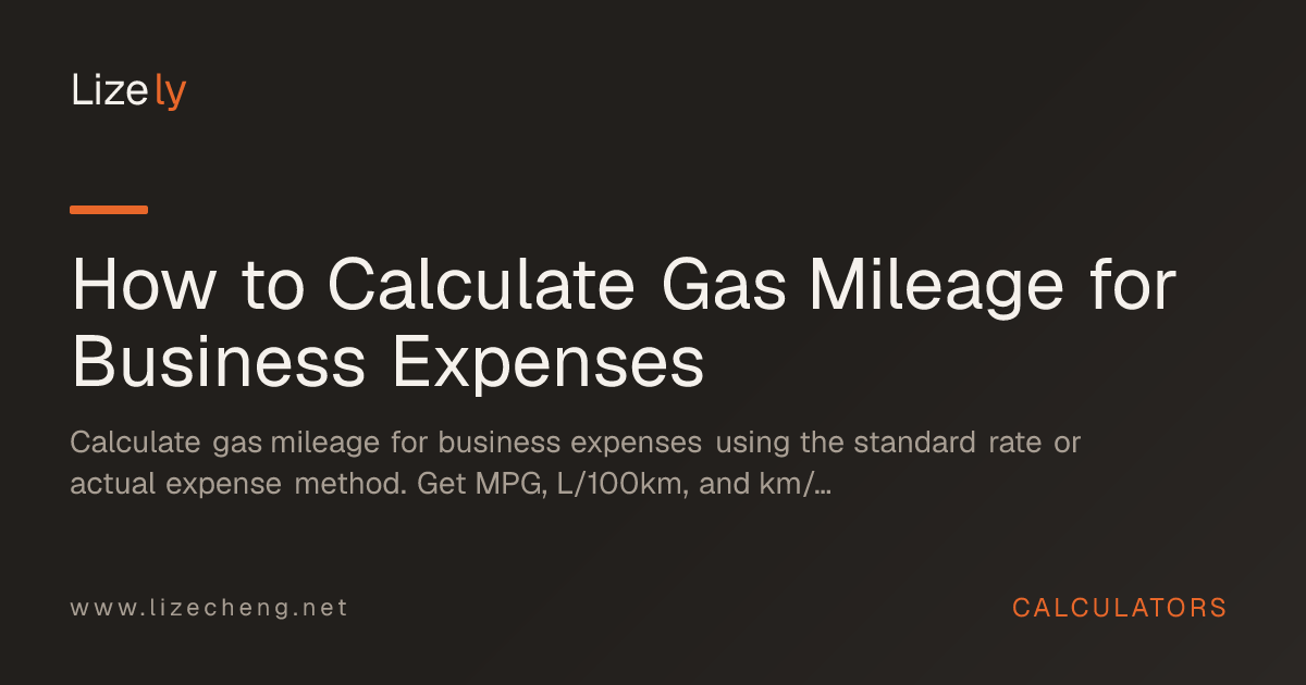 How to Calculate Gas Mileage for Business Expenses