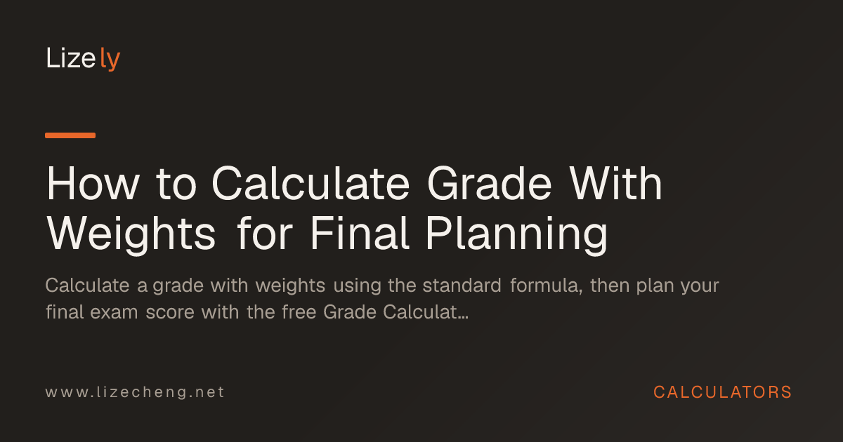 How to Calculate Grade With Weights for Final Planning