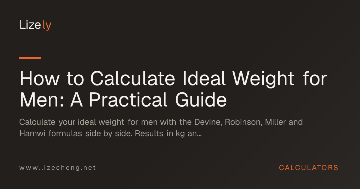 How to Calculate Ideal Weight for Men: A Practical Guide