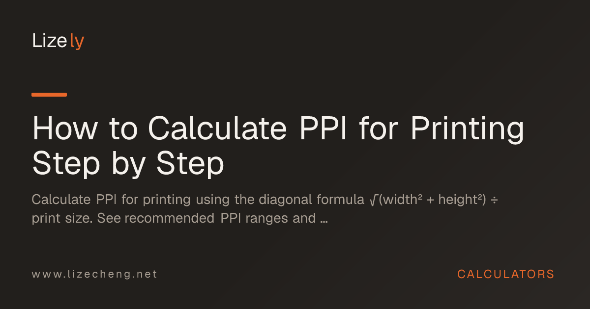 How to Calculate PPI for Printing Step by Step