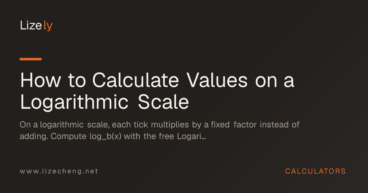 How to Calculate Values on a Logarithmic Scale