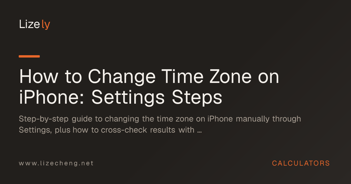 How to Change Time Zone on iPhone: Settings Steps