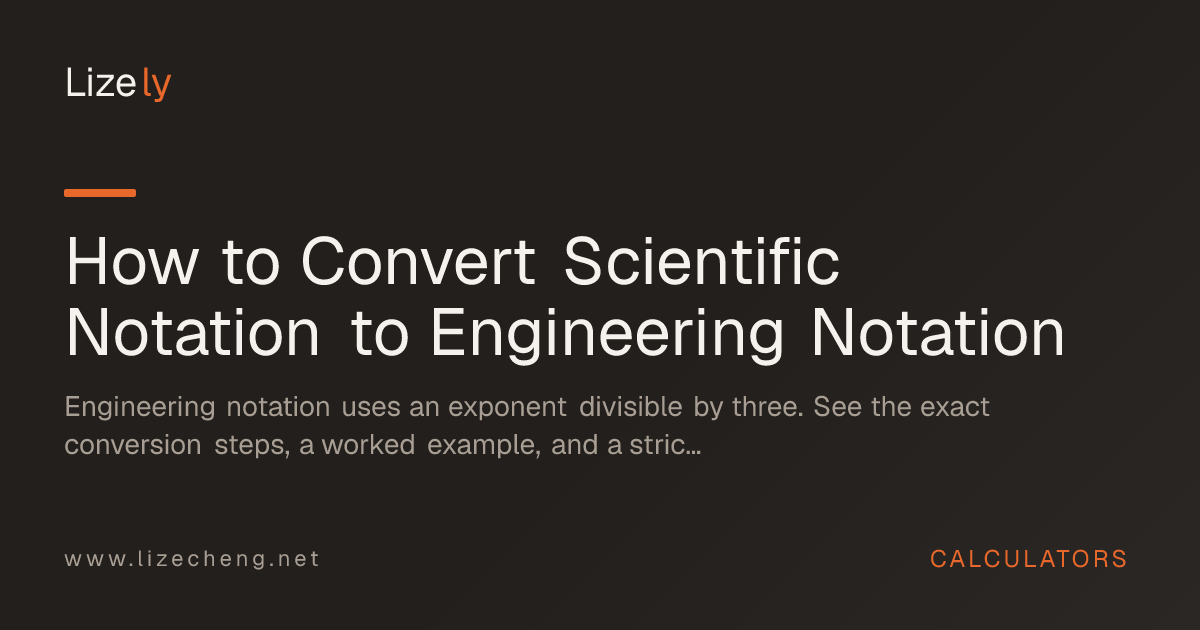 How to Convert Scientific Notation to Engineering Notation
