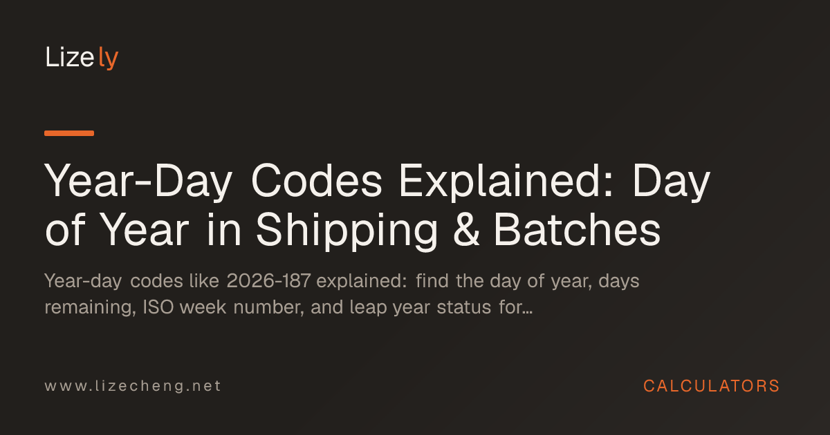 Year-Day Codes Explained: Day of Year in Shipping & Batches