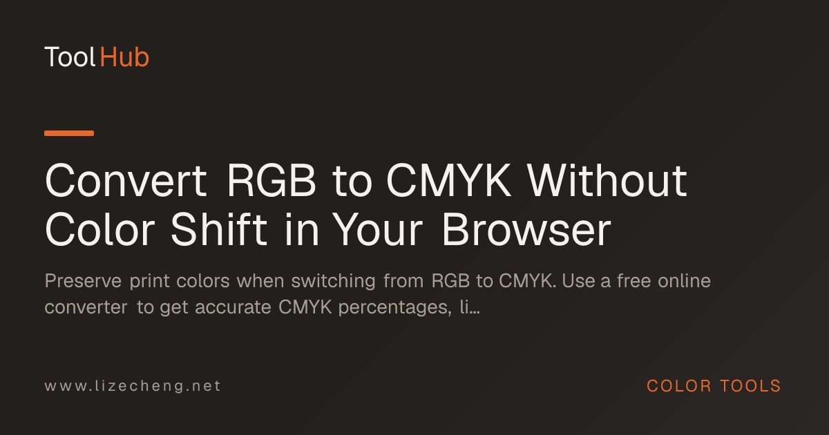 Convert RGB to CMYK Without Color Shift in Your Browser