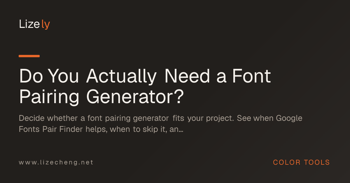 Do You Actually Need a Font Pairing Generator?