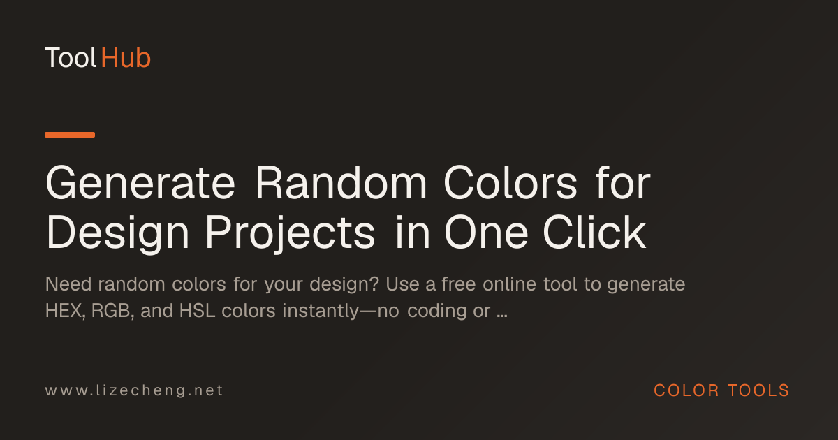 Generate Random Colors for Design Projects in One Click