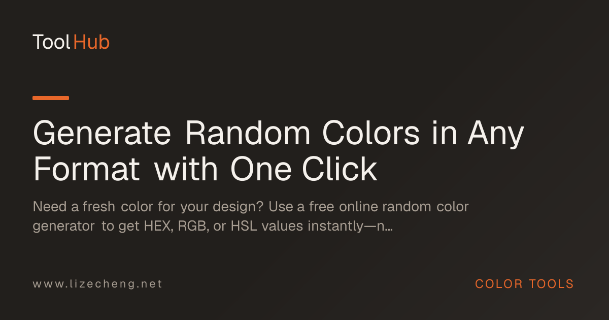 Generate Random Colors in Any Format with One Click