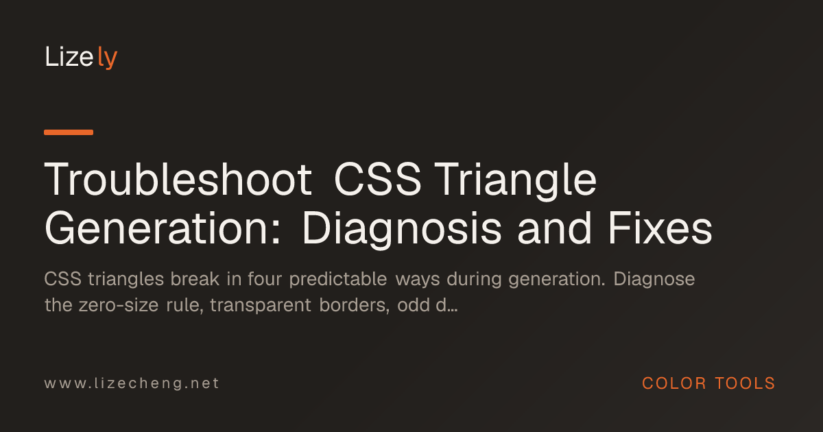 Troubleshoot CSS Triangle Generation: Diagnosis and Fixes