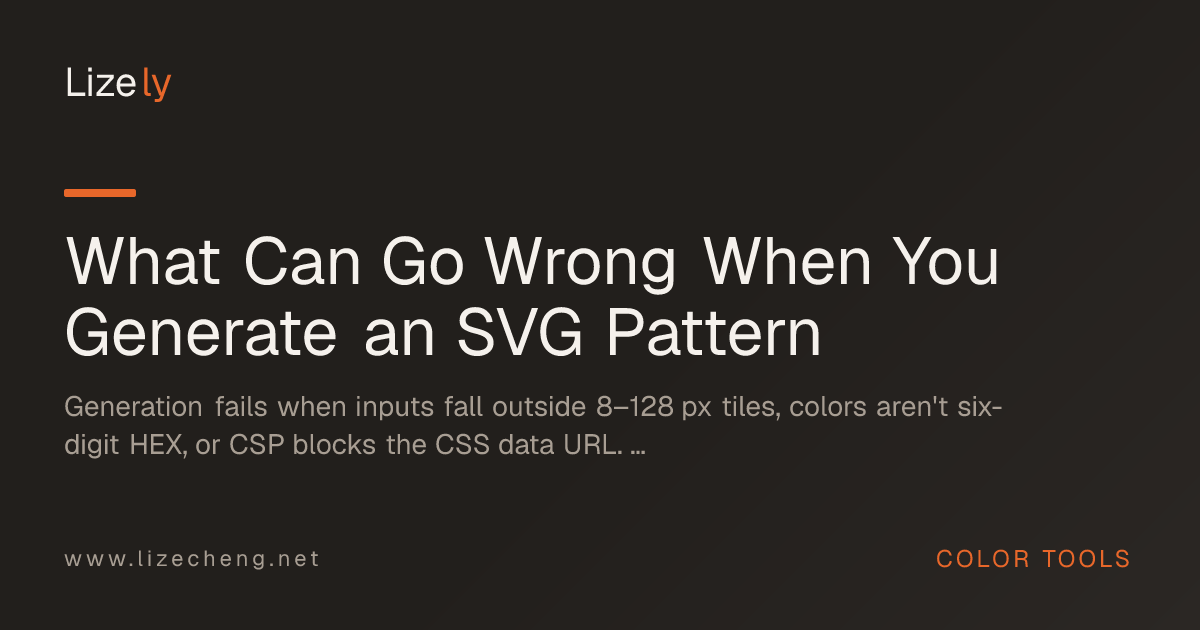What Can Go Wrong When You Generate an SVG Pattern