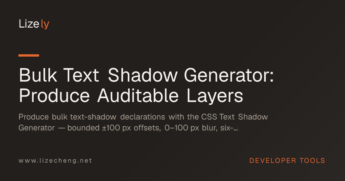Bulk Text Shadow Generator: Produce Auditable Layers