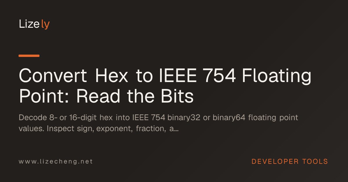 Convert Hex to IEEE 754 Floating Point: Read the Bits