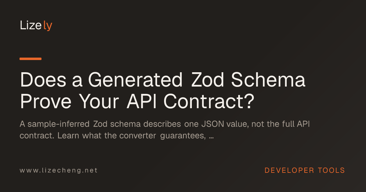 Does a Generated Zod Schema Prove Your API Contract?