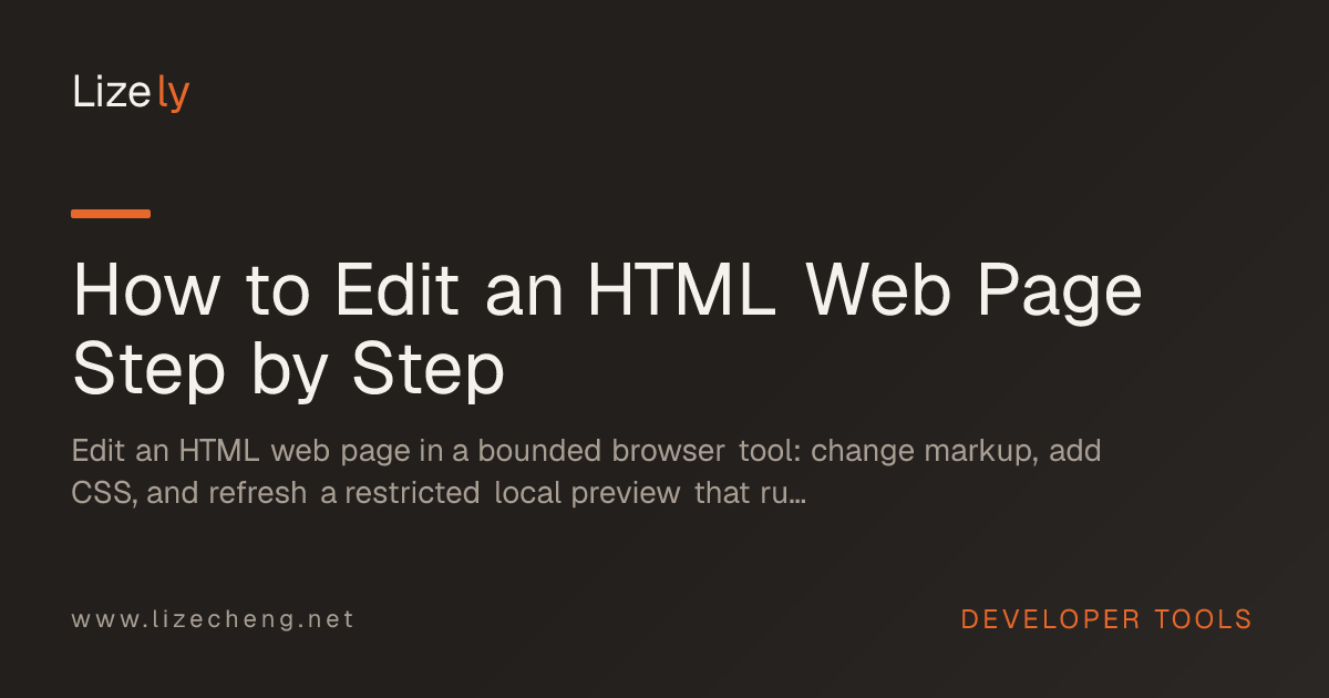 How to Edit an HTML Web Page Step by Step