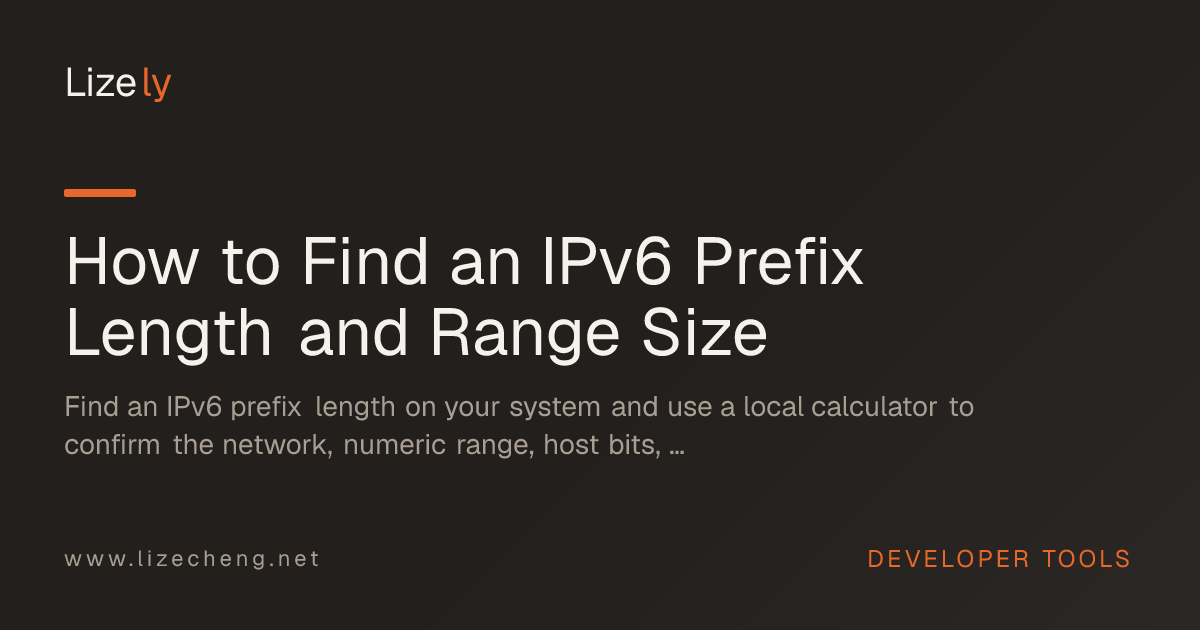 How to Find an IPv6 Prefix Length and Range Size