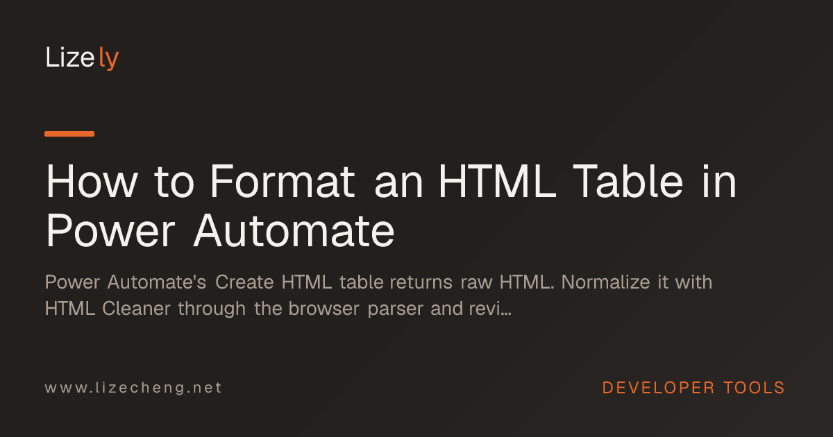 How to Format an HTML Table in Power Automate