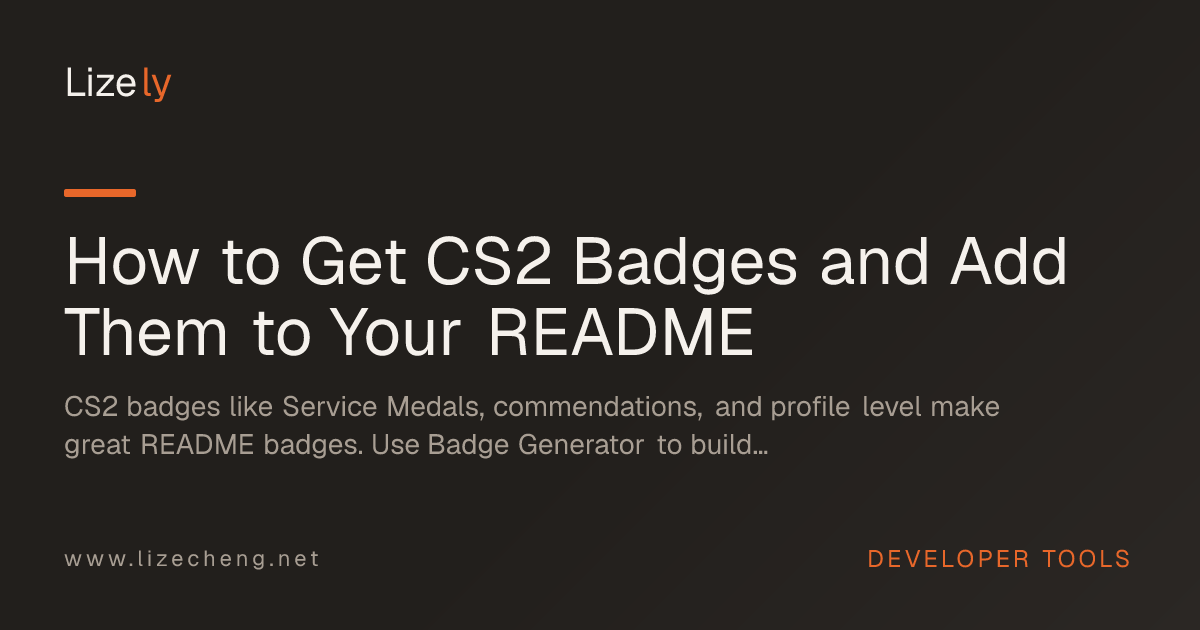 How to Get CS2 Badges and Add Them to Your README