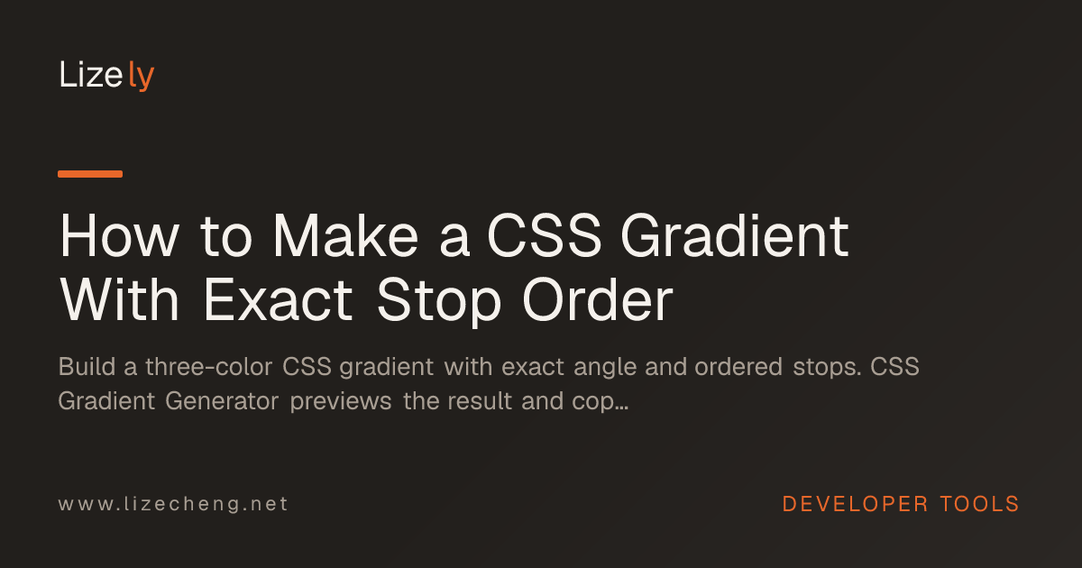 How to Make a CSS Gradient With Exact Stop Order