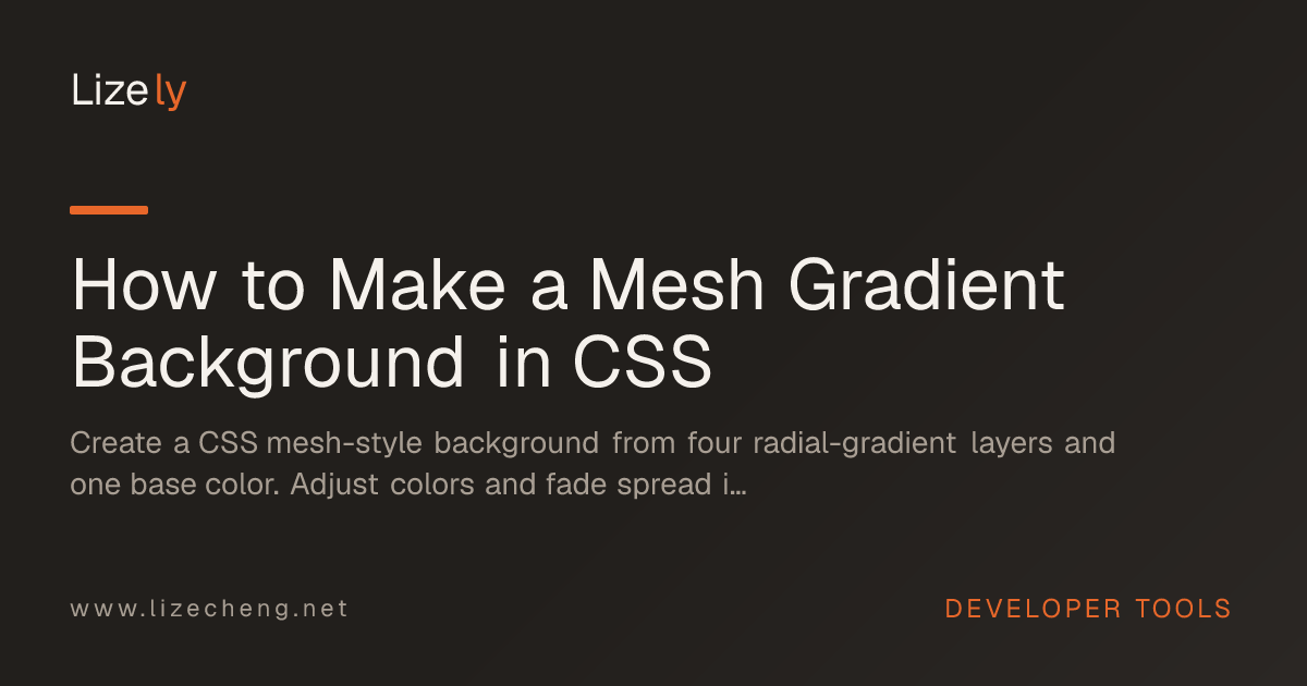 How to Make a Mesh Gradient Background in CSS
