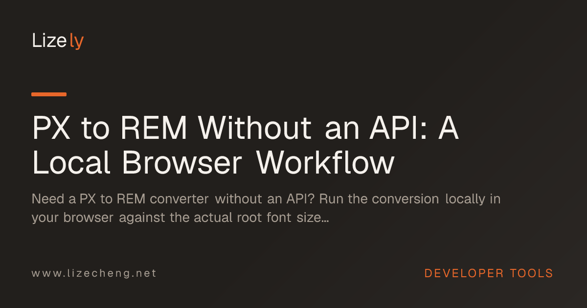 PX to REM Without an API: A Local Browser Workflow