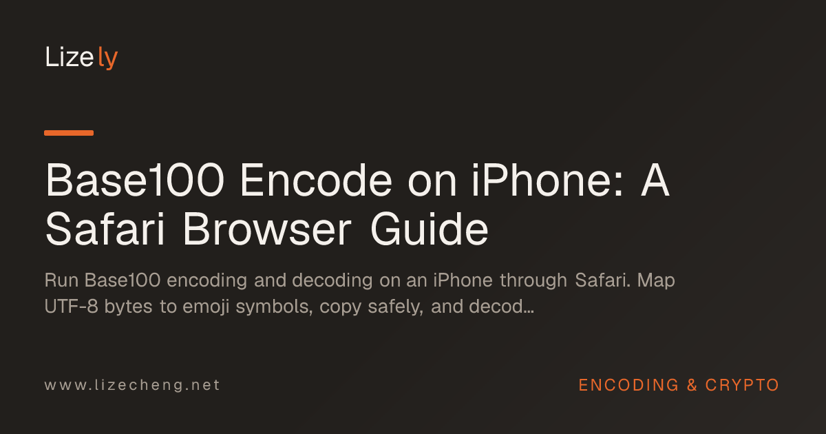 Base100 Encode on iPhone: A Safari Browser Guide