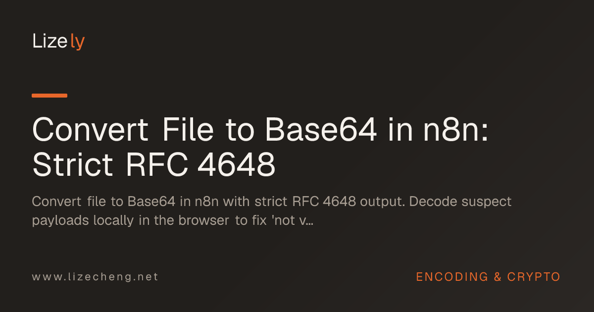 Convert File to Base64 in n8n: Strict RFC 4648