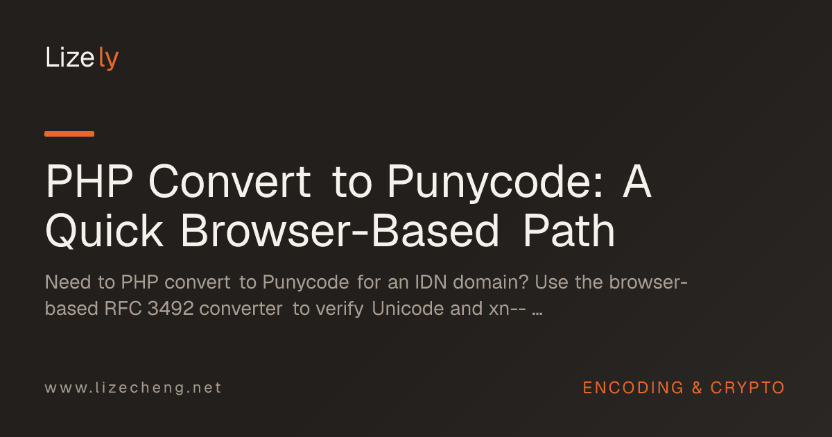 PHP Convert to Punycode: A Quick Browser-Based Path