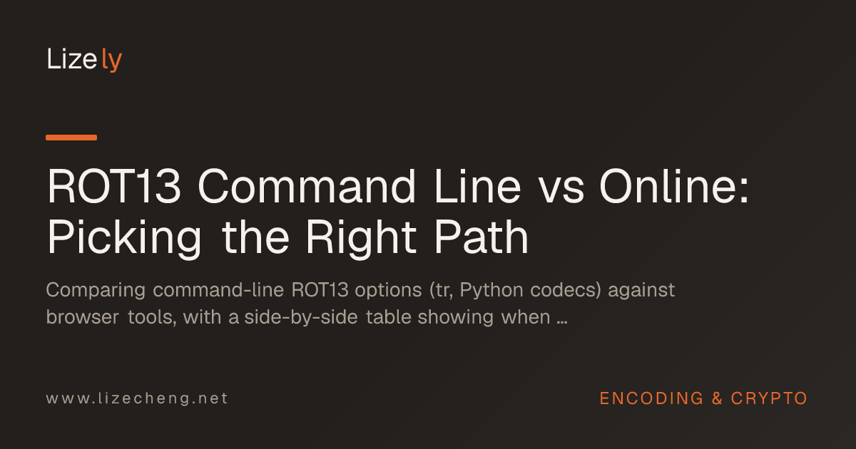 ROT13 Command Line vs Online: Picking the Right Path