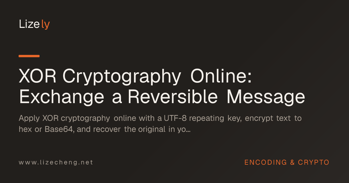 XOR Cryptography Online: Exchange a Reversible Message