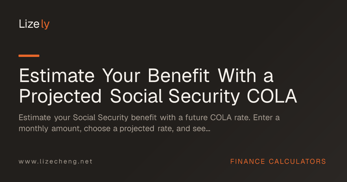 Estimate Your Benefit With a Projected Social Security COLA