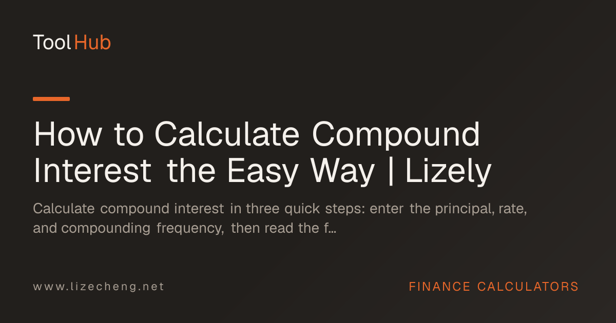 How to Calculate Compound Interest the Easy Way | Lizely