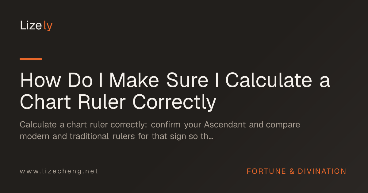 How Do I Make Sure I Calculate a Chart Ruler Correctly