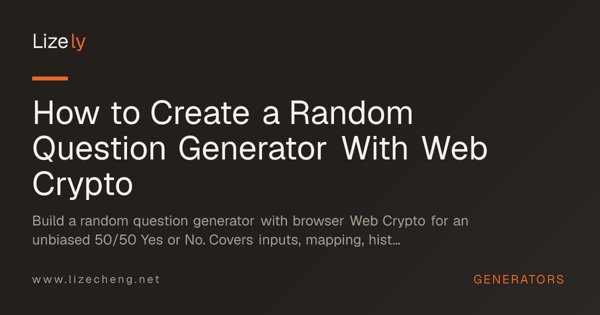 How to Create a Random Question Generator With Web Crypto