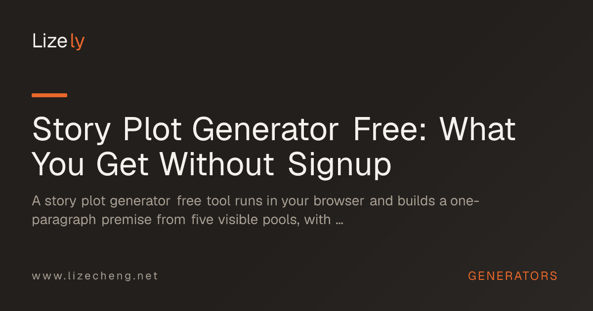 Story Plot Generator Free: What You Get Without Signup