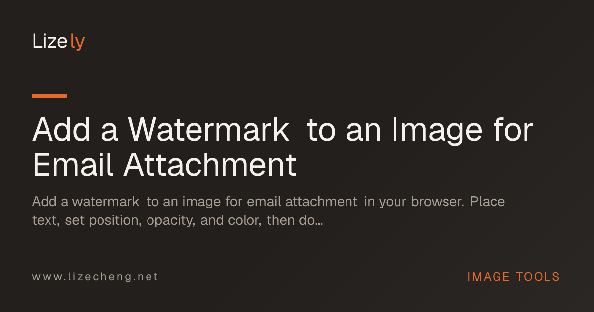 Add a Watermark to an Image for Email Attachment