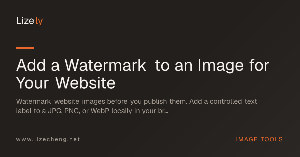Add a Watermark to an Image for Your Website