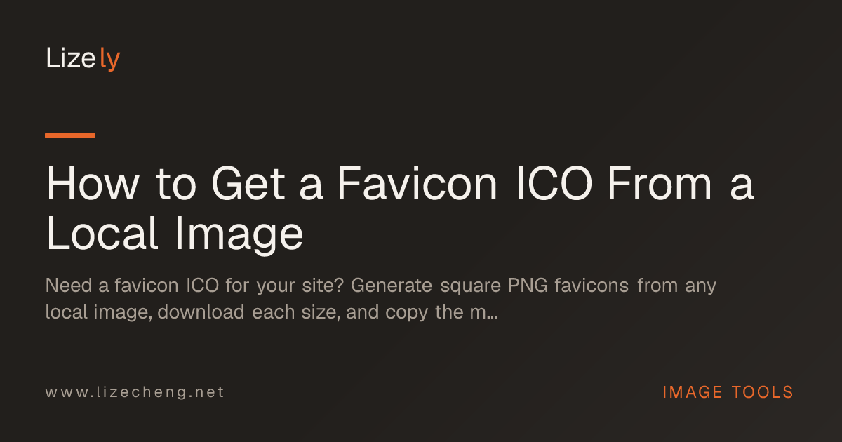 How to Get a Favicon ICO From a Local Image