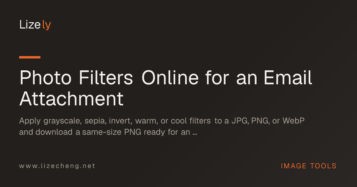 Photo Filters Online for an Email Attachment