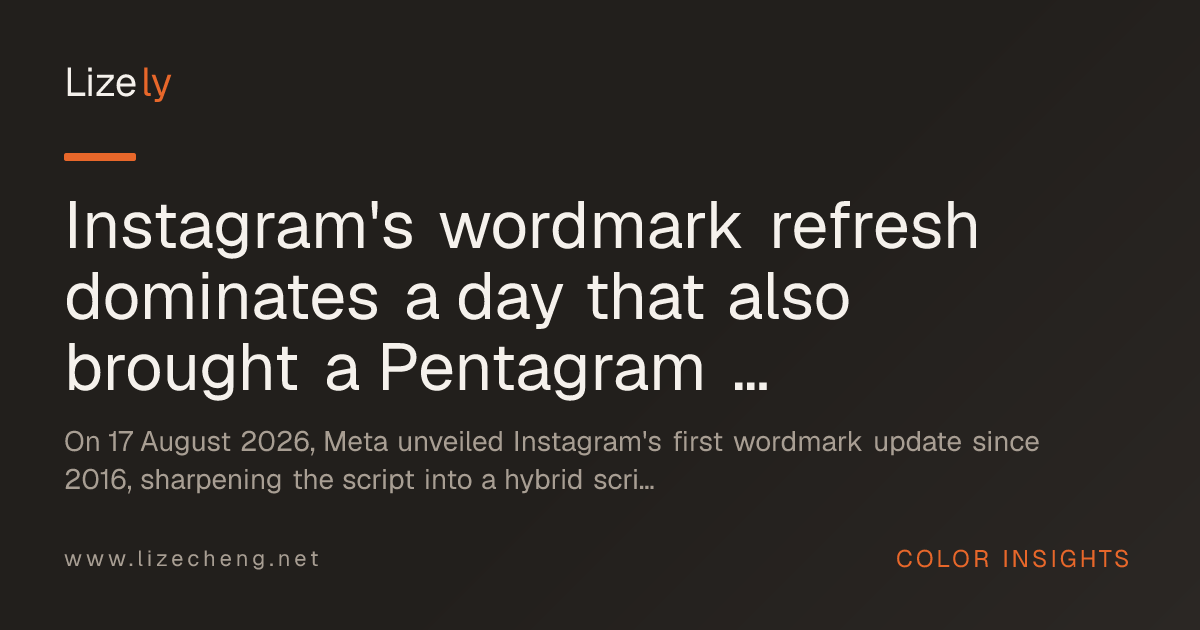 Instagram's wordmark refresh dominates a day that also brought a Pentagram music-venue identity, a Jif logo reveal and a new handheld spectrophotometer from X-Rite Pantone.