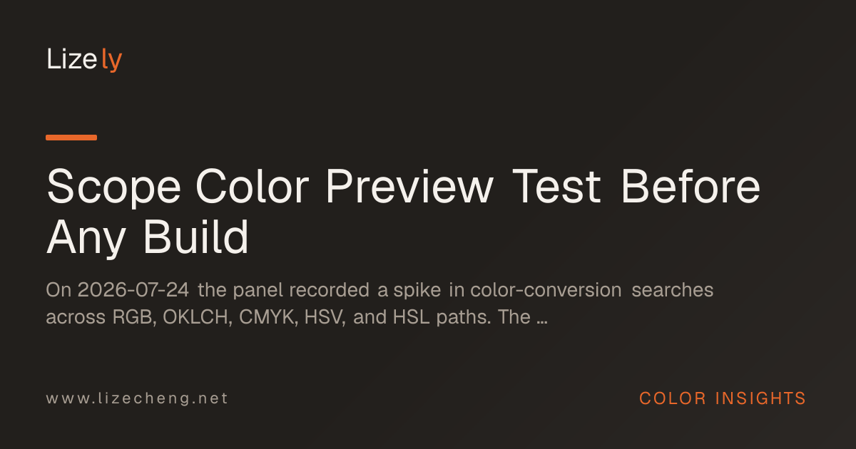 Scope Color Preview Test Before Any Build