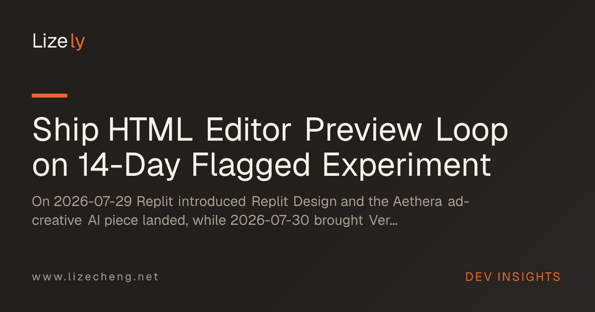 Ship HTML Editor Preview Loop on 14-Day Flagged Experiment
