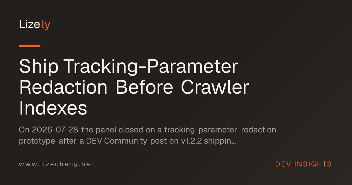 Ship Tracking-Parameter Redaction Before Crawler Indexes