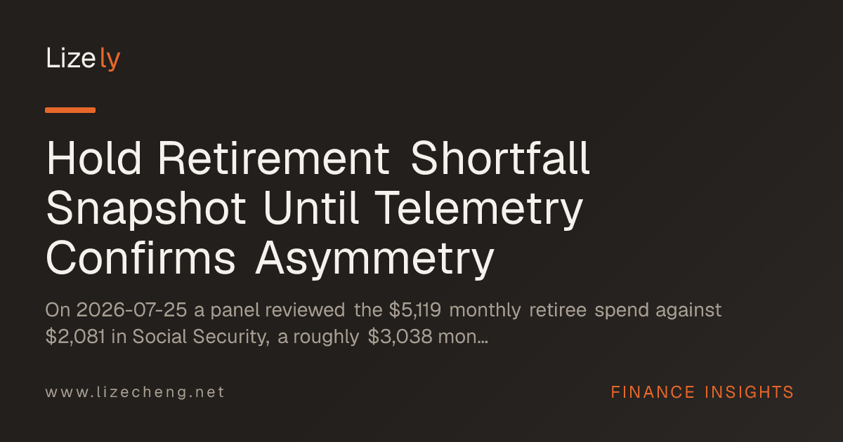Hold Retirement Shortfall Snapshot Until Telemetry Confirms Asymmetry