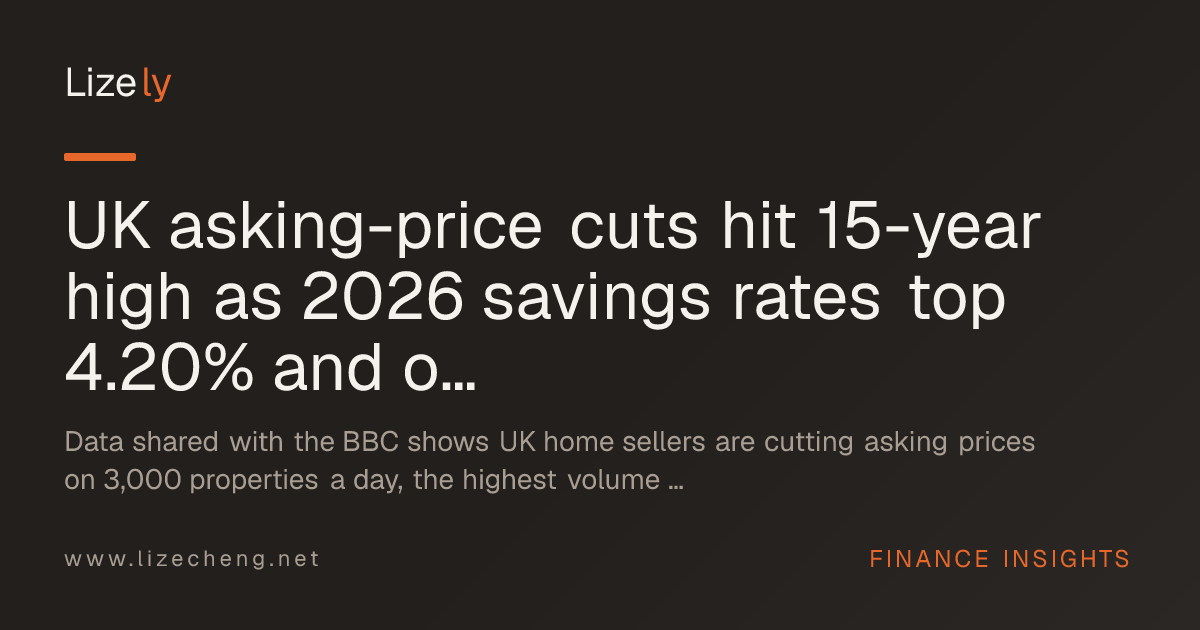 UK asking-price cuts hit 15-year high as 2026 savings rates top 4.20% and old 401(k)s slip out of view