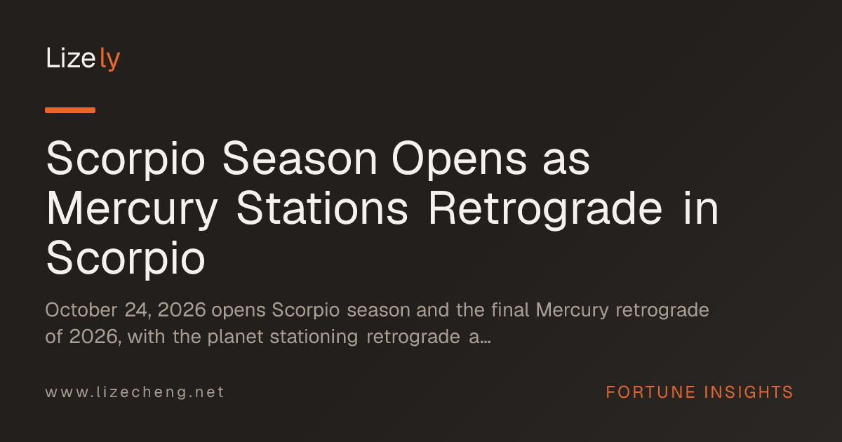 Scorpio Season Opens as Mercury Stations Retrograde in Scorpio